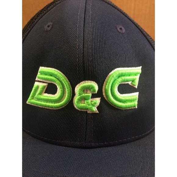 D & C Trucking Blue Mesh Truckers Hat Stretch Fitted S-M 6 7/8-7 3/8 Embroidered - Picture 2 of 9